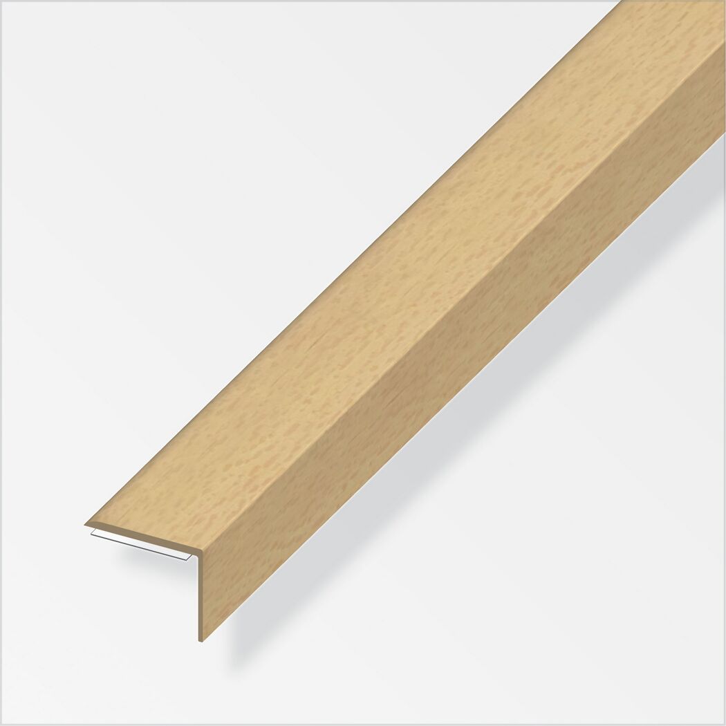 PVC-Abschlussprofil 'clipstech®' buchefarben 25 x 8 x 2000 mm
