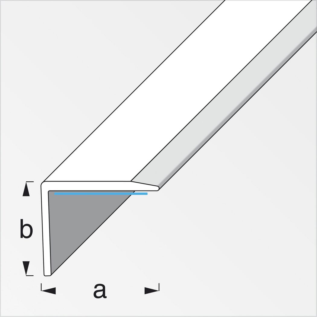 PVC-Abschlussprofil 'clipstech®' buchefarben 25 x 8 x 2000 mm