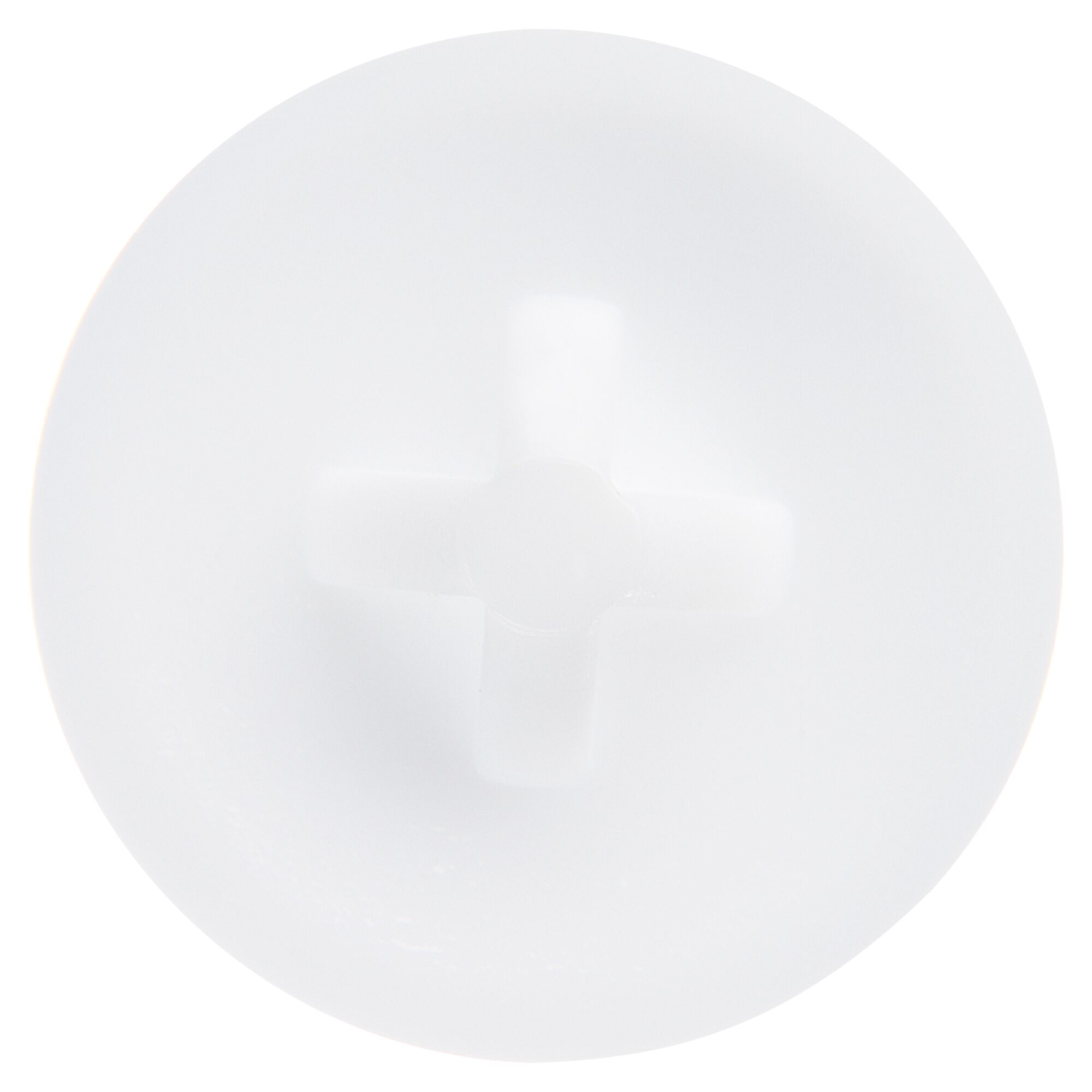 Weiße Abdeckkappe mit Kreuzschlitz