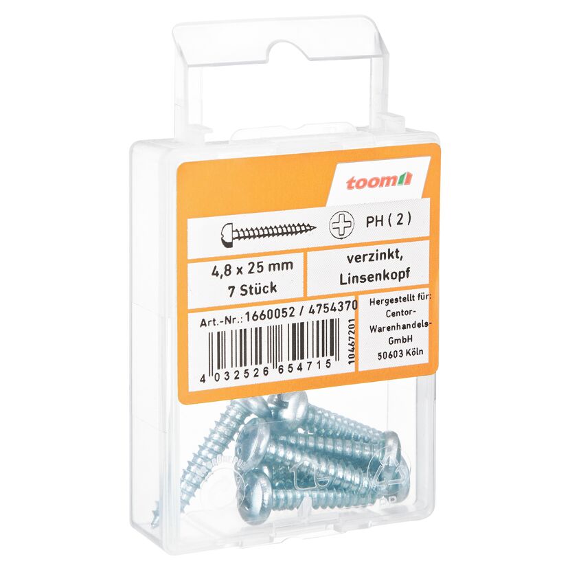 toom Blechschrauben Ø 4,8 x 25 mm 7 Stück