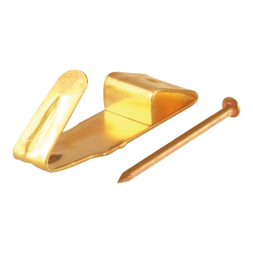 Wandhaken Stahl vermessingt 6 x 12 mm Gr. 0 17 Stück