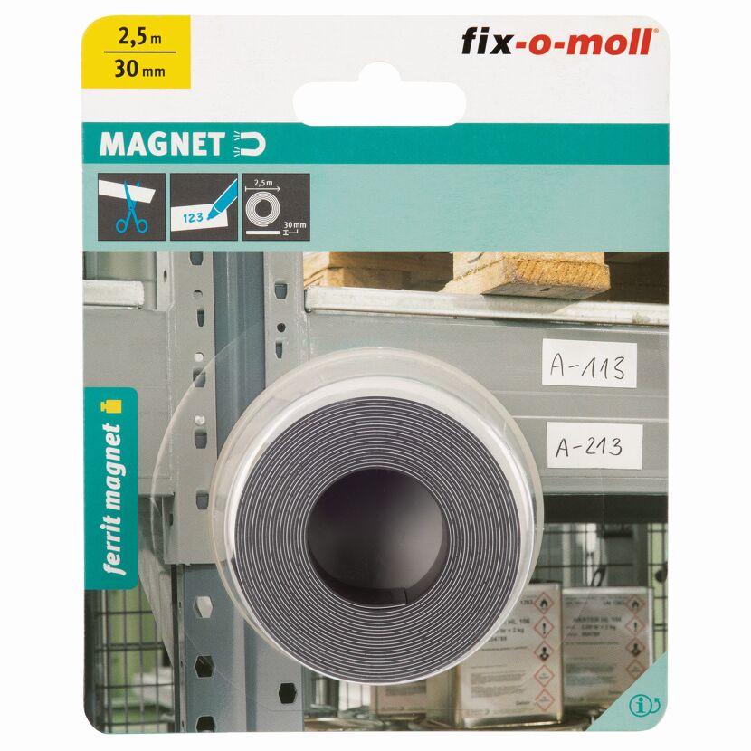 Magnetband weiß beschriftbar 250 x 3 cm