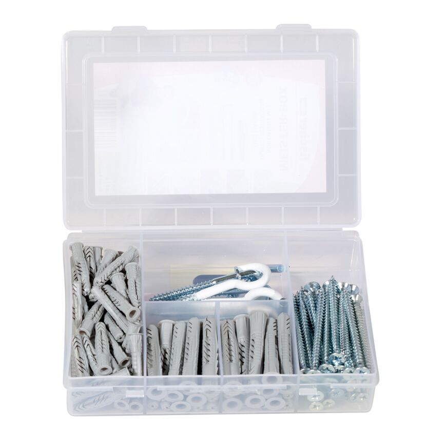 fischer Meister-Box UX mit Schrauben und Haken 118-teilig