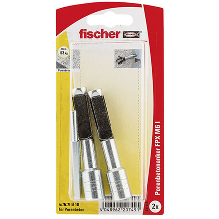 fischer Porenbetonanker FPX - I M 6 2 Stück