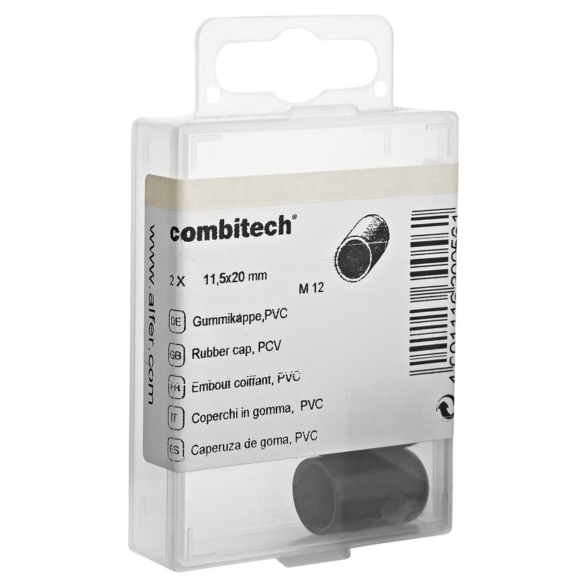 Gummikappen schwarz M12 2 Stück