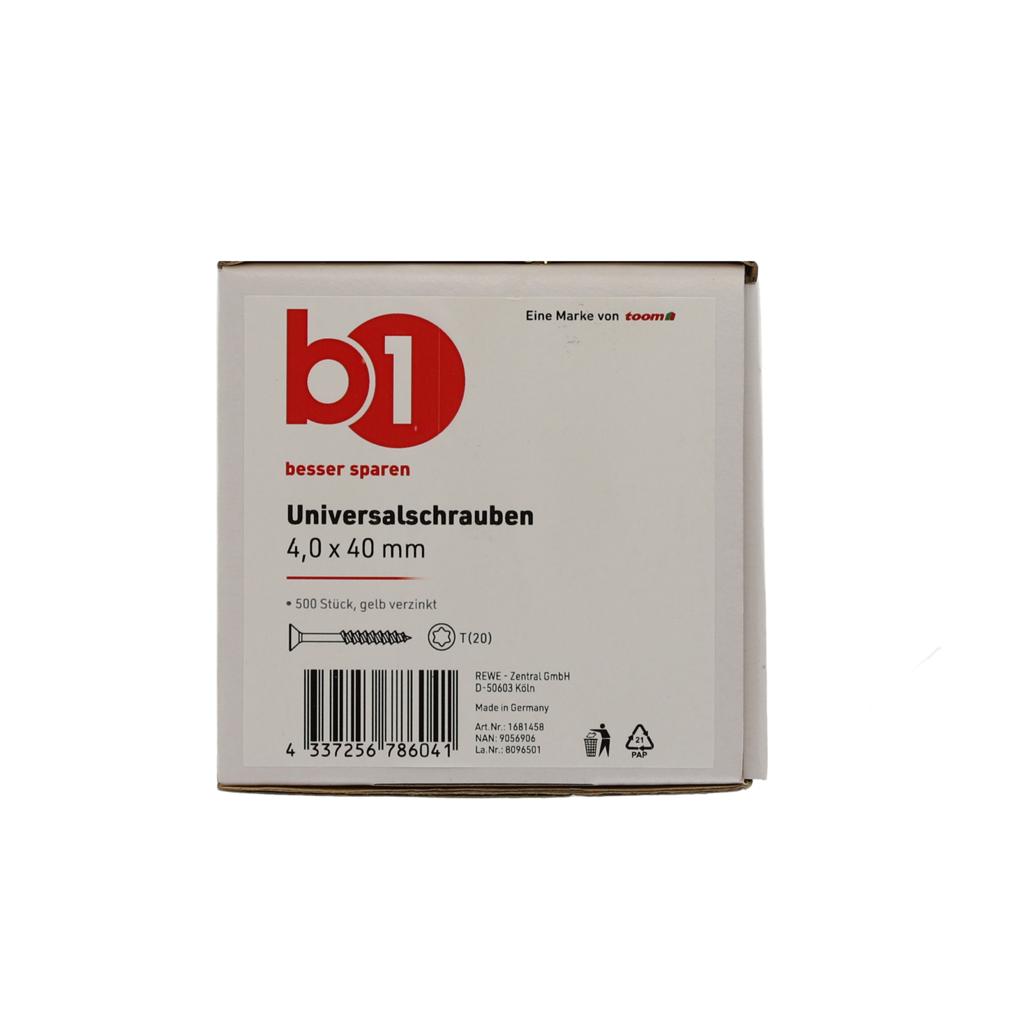 Universalschraube Ø 4 x 40 mm 500 Stück