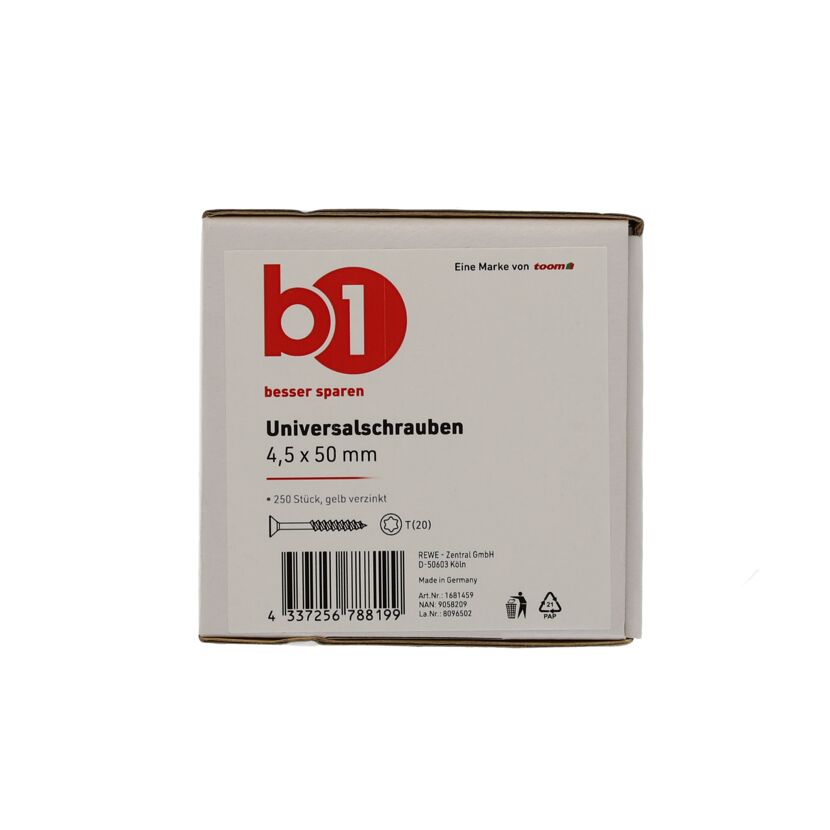Universalschrauben Ø 4-5 x 50 mm 250 Stück
