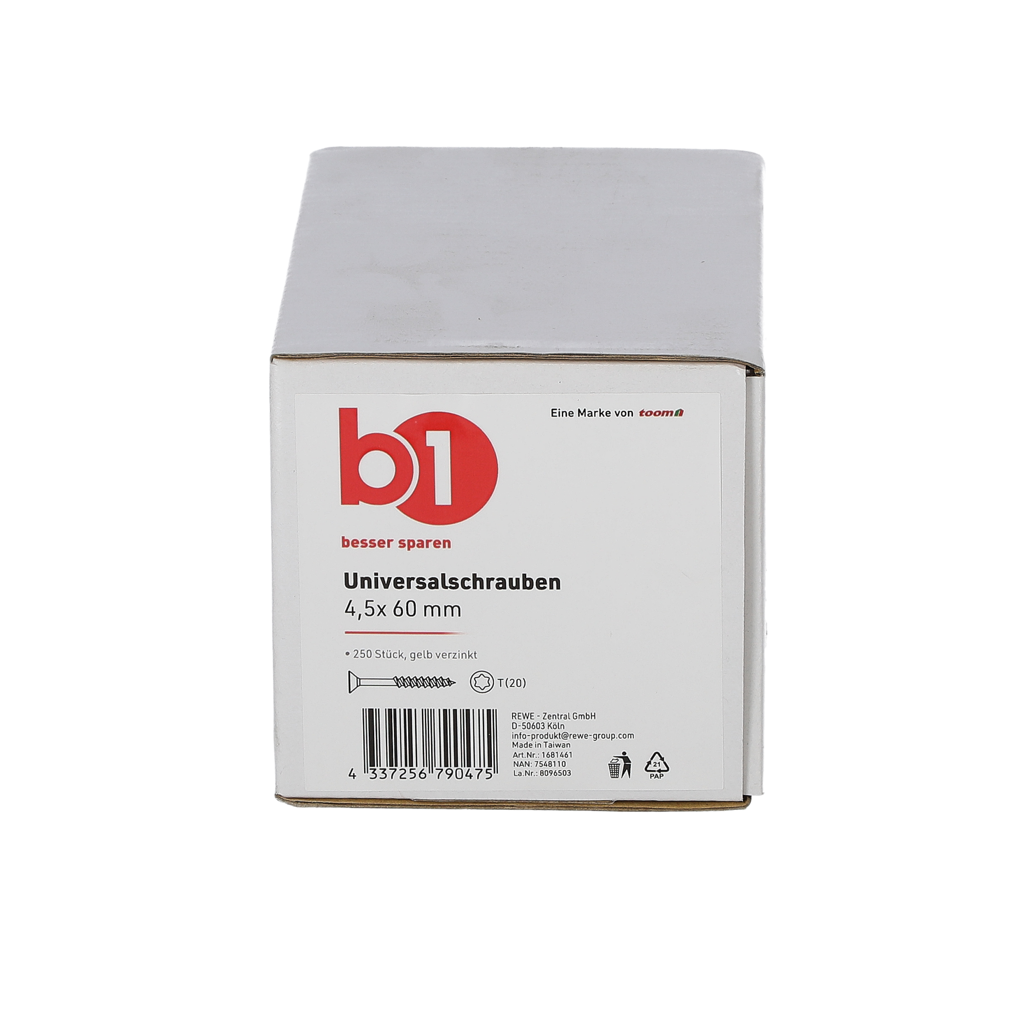 Universalschraube T20 Ø 4,5 x 60 mm 250 Stück