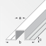 Verkleinertes Bild von Quadrat-U-Profil Aluminium 100 x 5,5 x 1,95 cm