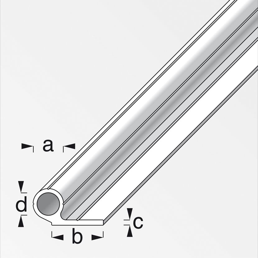 Scharnierprofil aus Aluminium