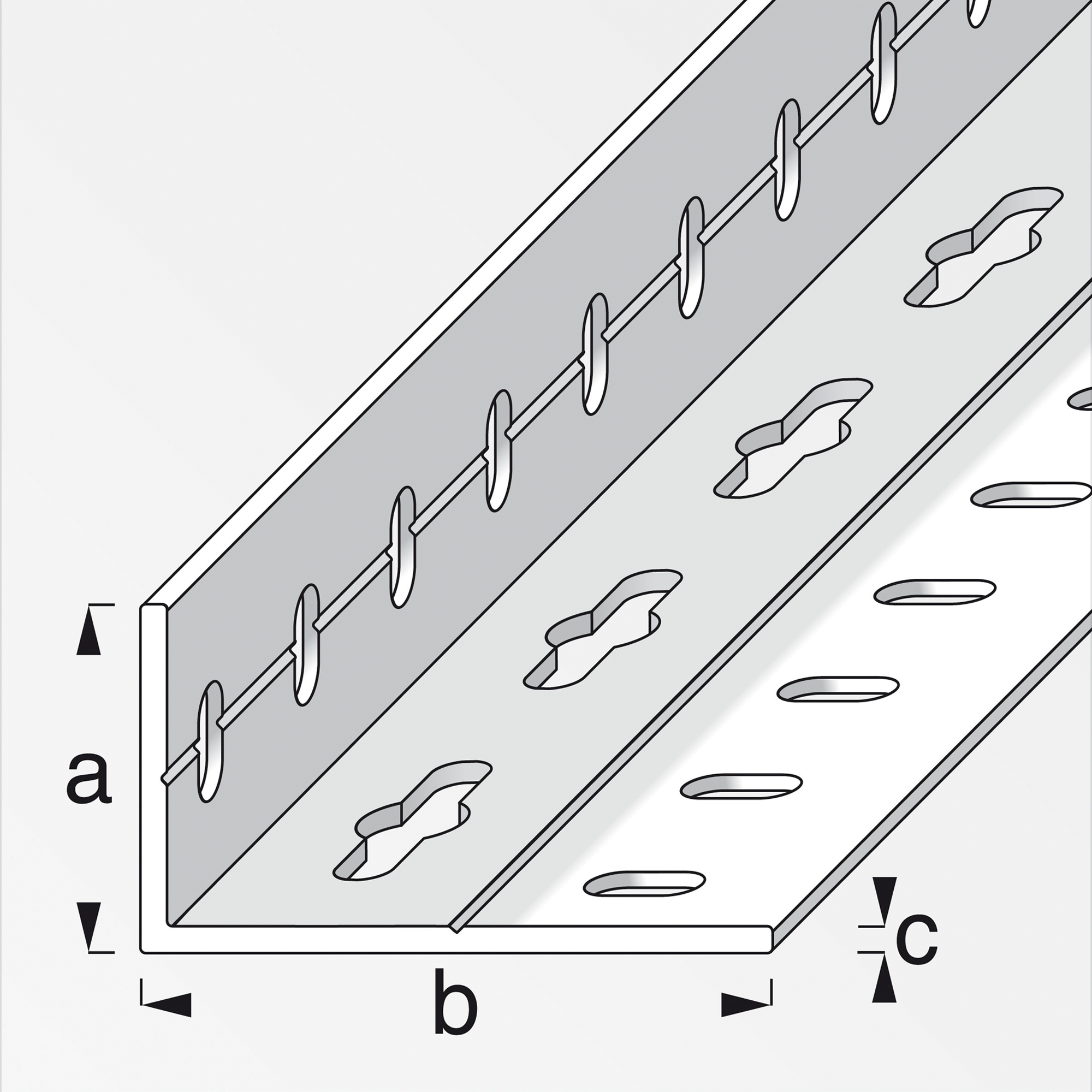 Alu-Winkelprofil blank 100 x 2,35 x 4,35 cm + product picture