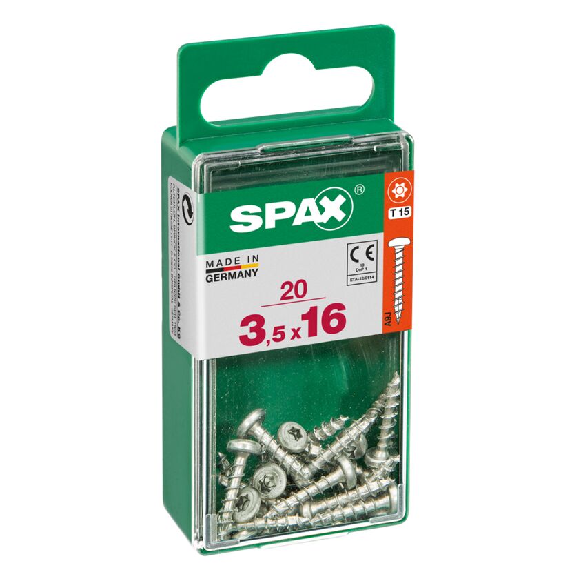 Universalschrauben Halbrundkopf T-Star plus T20 Stahl Ø 3,5 x 16 mm 20 Stück