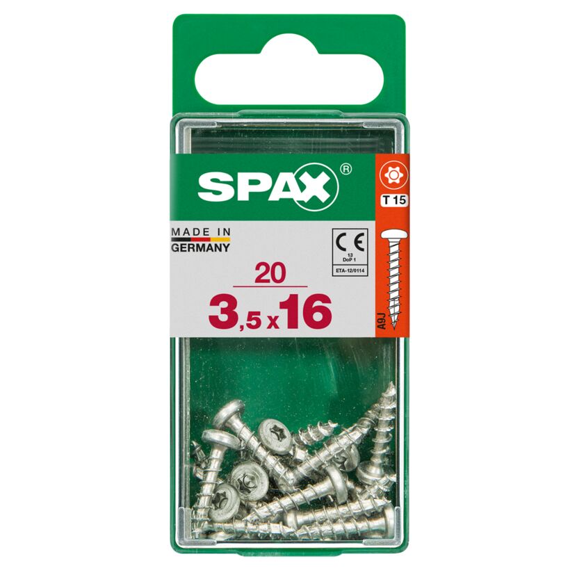 Universalschrauben Halbrundkopf T-Star plus T20 Stahl Ø 3,5 x 16 mm 20 Stück