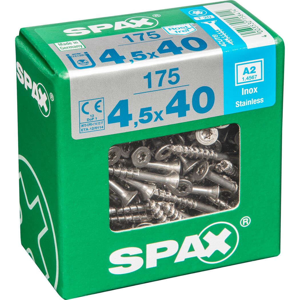 Senkkopfschrauben T-Star rostfrei Ø 4,5 x 40 mm 175 Stück
