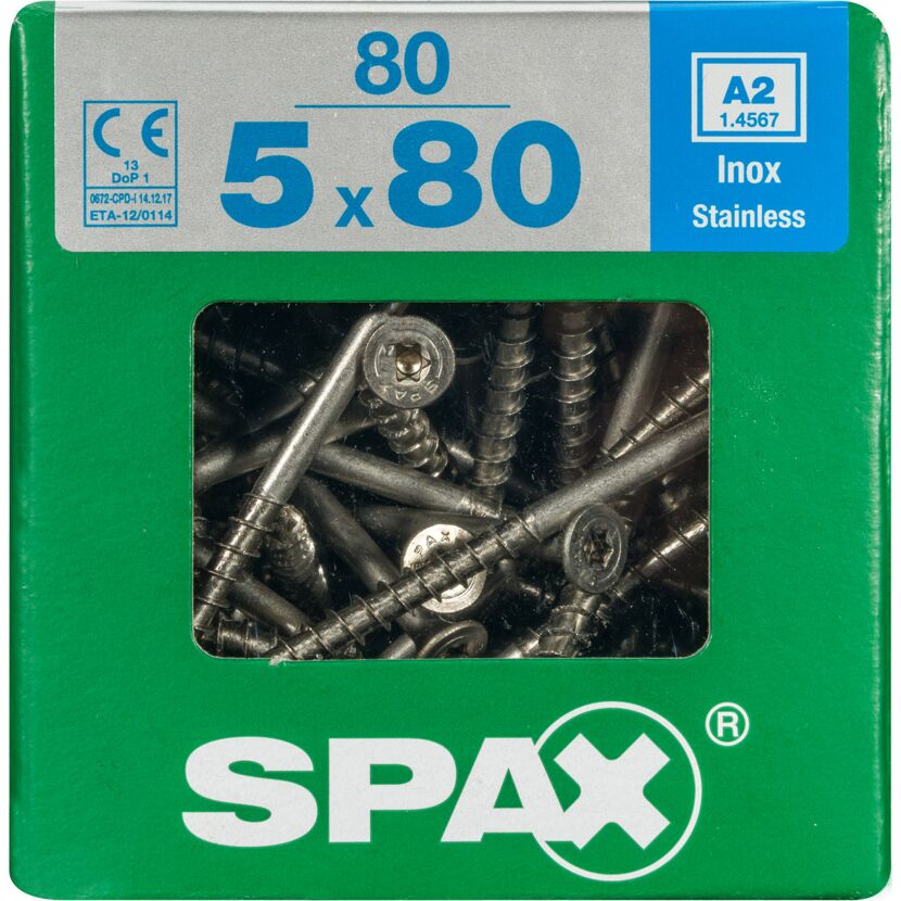 Senkkopfschrauben T-Star rostfrei Ø 5 x 80 mm 80 Stück