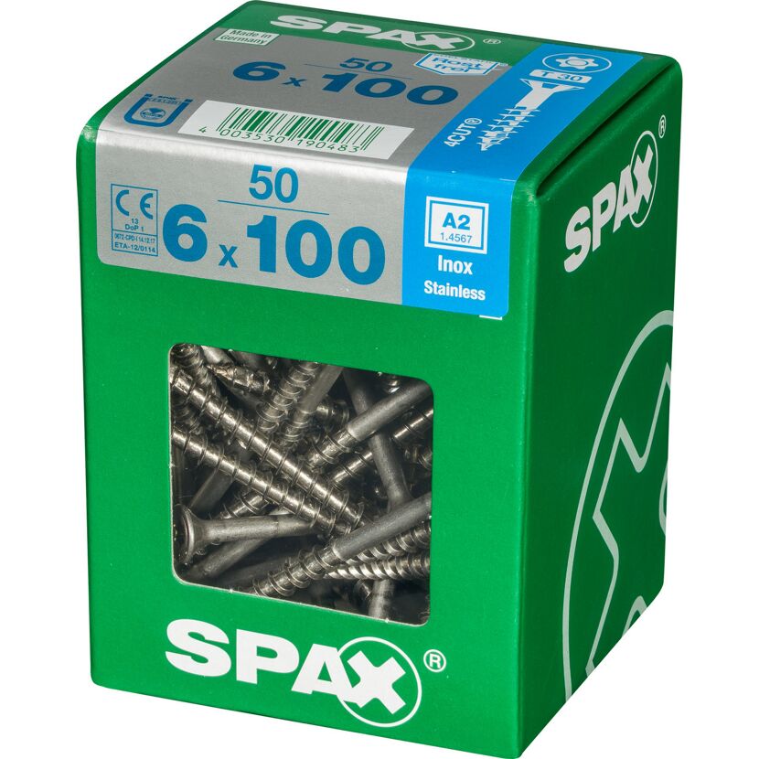 Senkkopfschrauben T-Star rostfrei Ø 6 x 100 mm 50 Stück