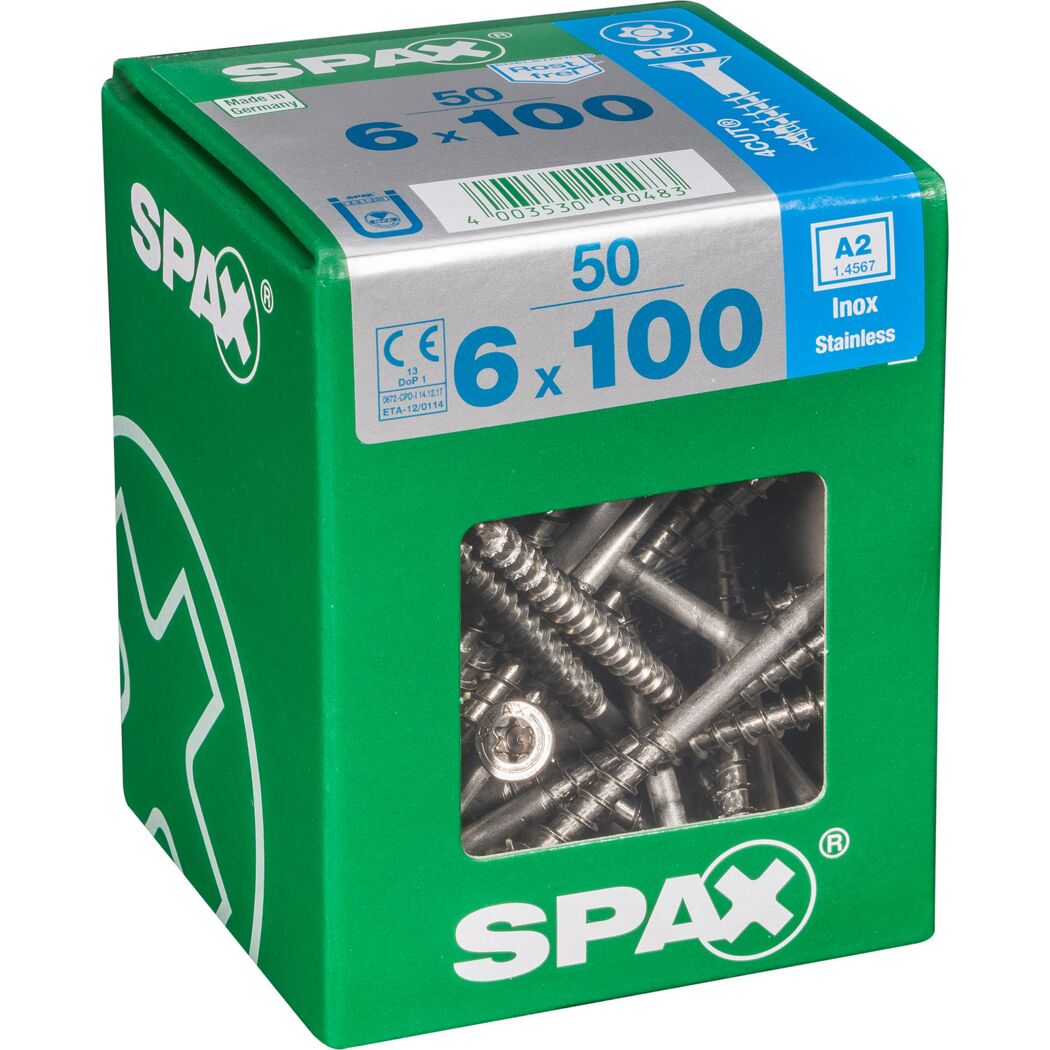 Senkkopfschrauben T-Star rostfrei Ø 6 x 100 mm 50 Stück