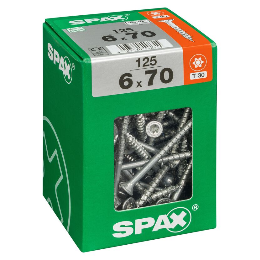 Senkkopfschrauben T-Star Ø 6 mm 70 mm 125 Stück