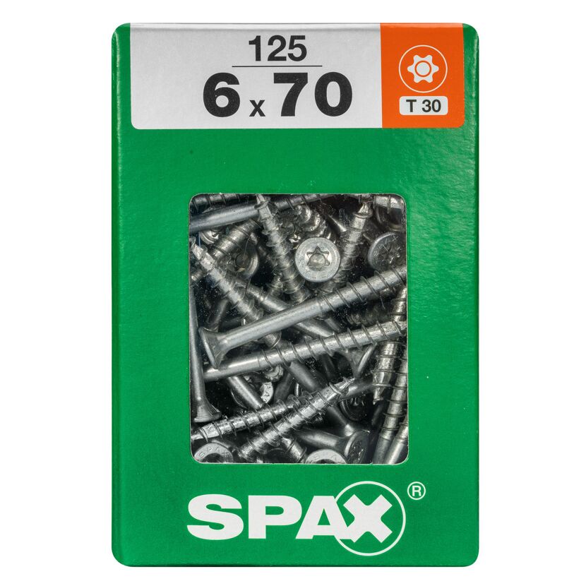Senkkopfschrauben T-Star Ø 6 mm 70 mm 125 Stück