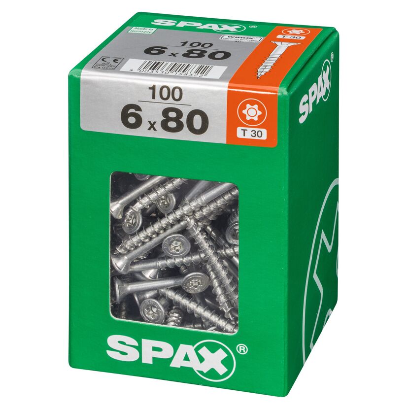 Senkkopfschrauben T-Star Ø 6 x 80 mm 100 Stück