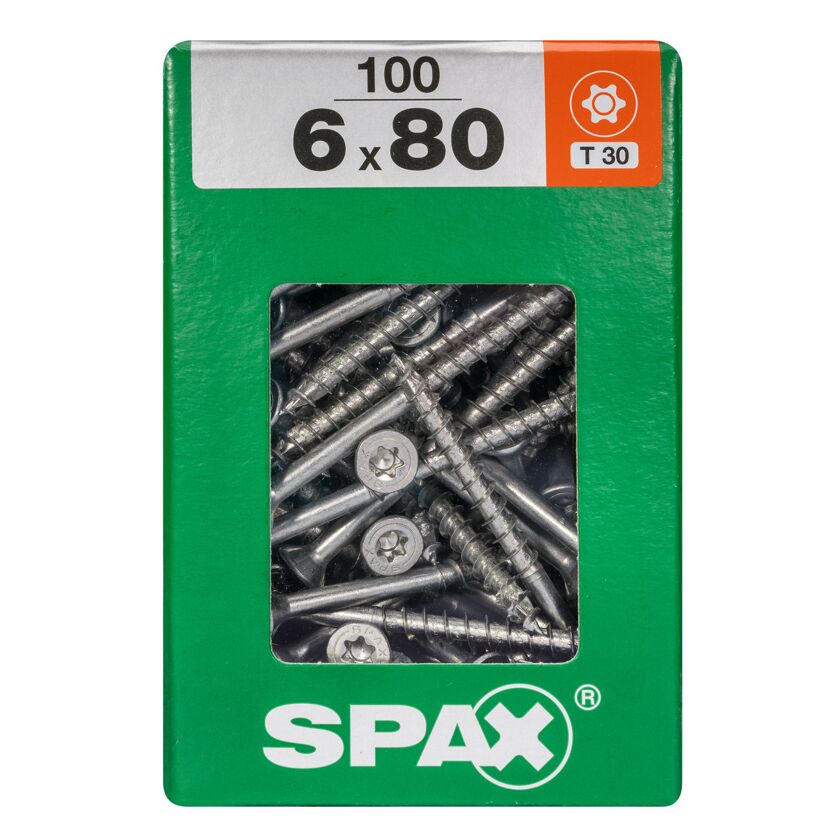 Senkkopfschrauben T-Star Ø 6 x 80 mm 100 Stück