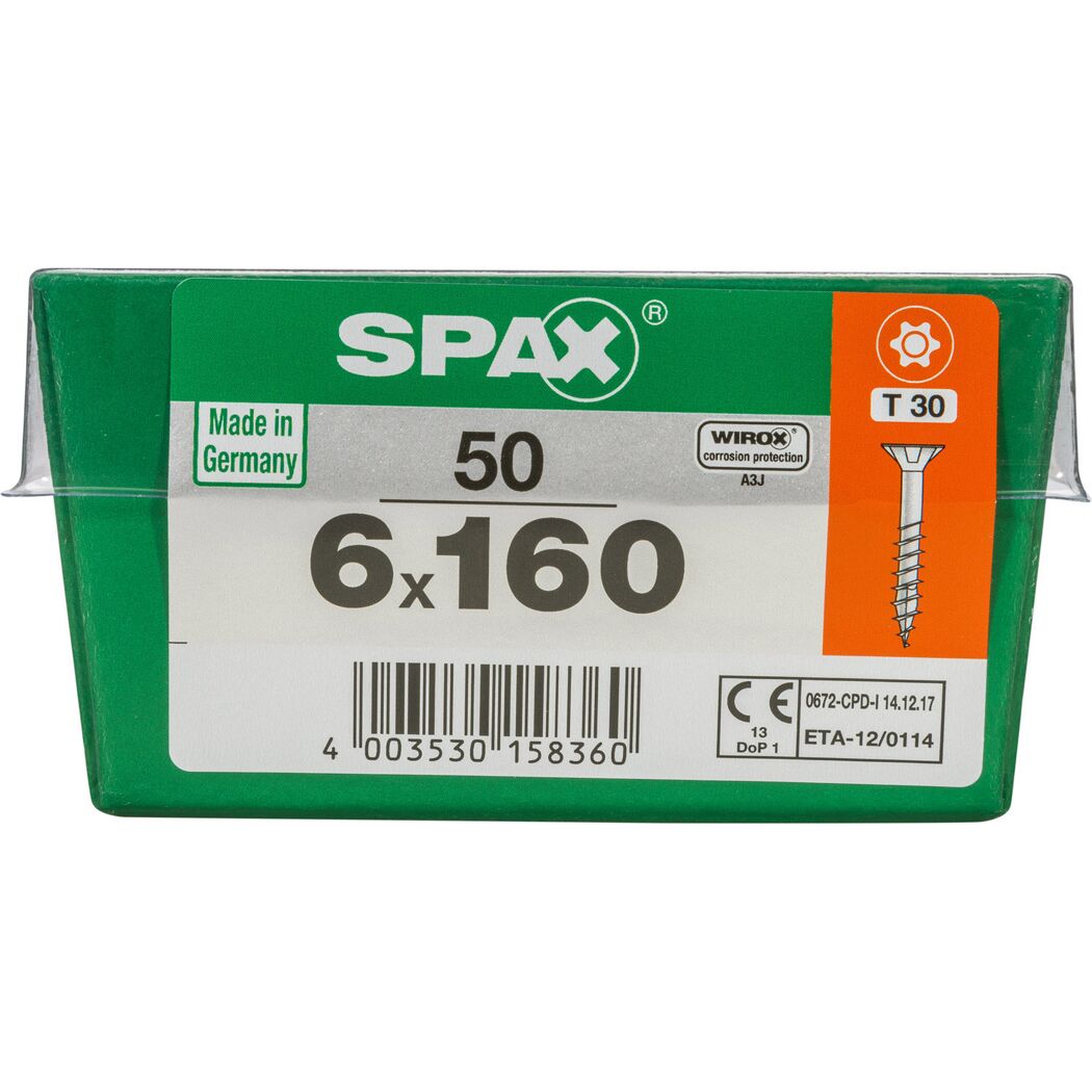 Senkkopfschrauben T-Star Ø 6 x 160 mm 50 Stück