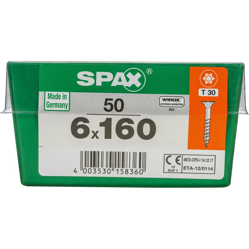Senkkopfschrauben T-Star Ø 6 x 160 mm 50 Stück