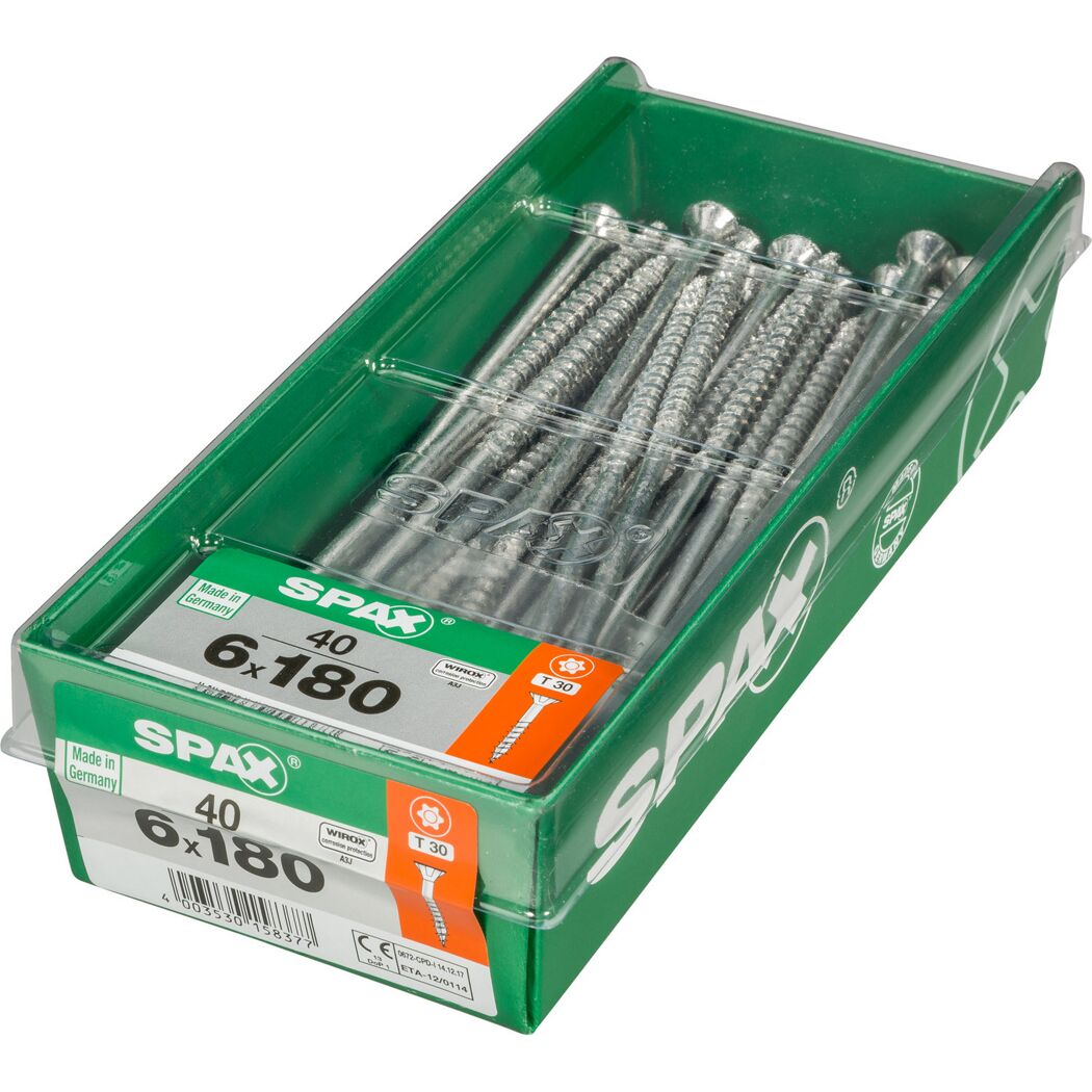 Universalschrauben T-Star plus T30 Stahl 6 x 180 mm 40 Stück