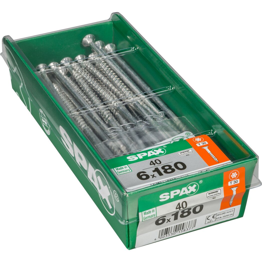 Universalschrauben T-Star plus T30 Stahl 6 x 180 mm 40 Stück