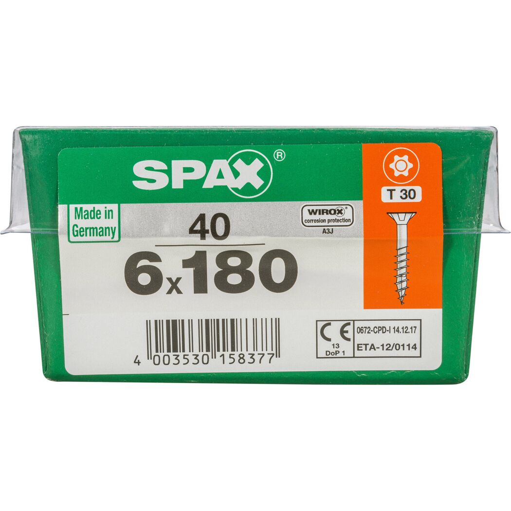 Universalschrauben T-Star plus T30 Stahl 6 x 180 mm 40 Stück