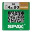 SPAX Verlegeschrauben 4,5 x 80 mm, 80 Stück