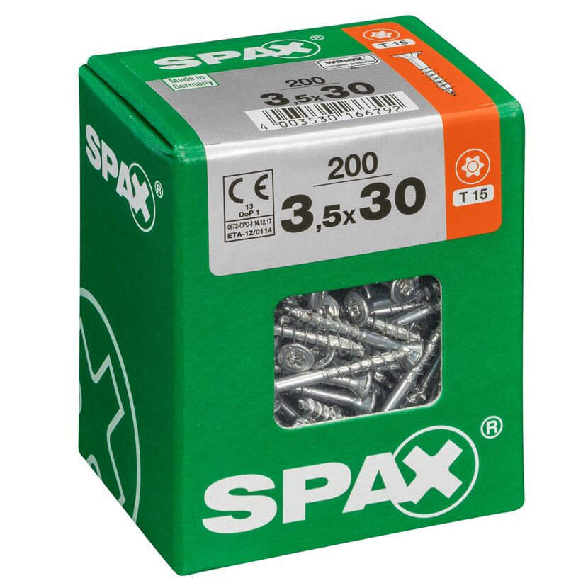 Senkkopfschrauben T-Star Ø 3,5 mm 30 mm 200 Stück