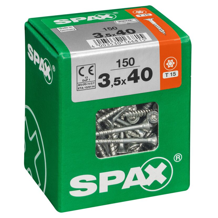 Senkkopfschrauben 'T-Star Plus' verzinkt Ø 3,5 x 40 mm 150 Stück