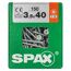 Senkkopfschrauben 'T-Star Plus' verzinkt Ø 3,5 x 40 mm 150 Stück