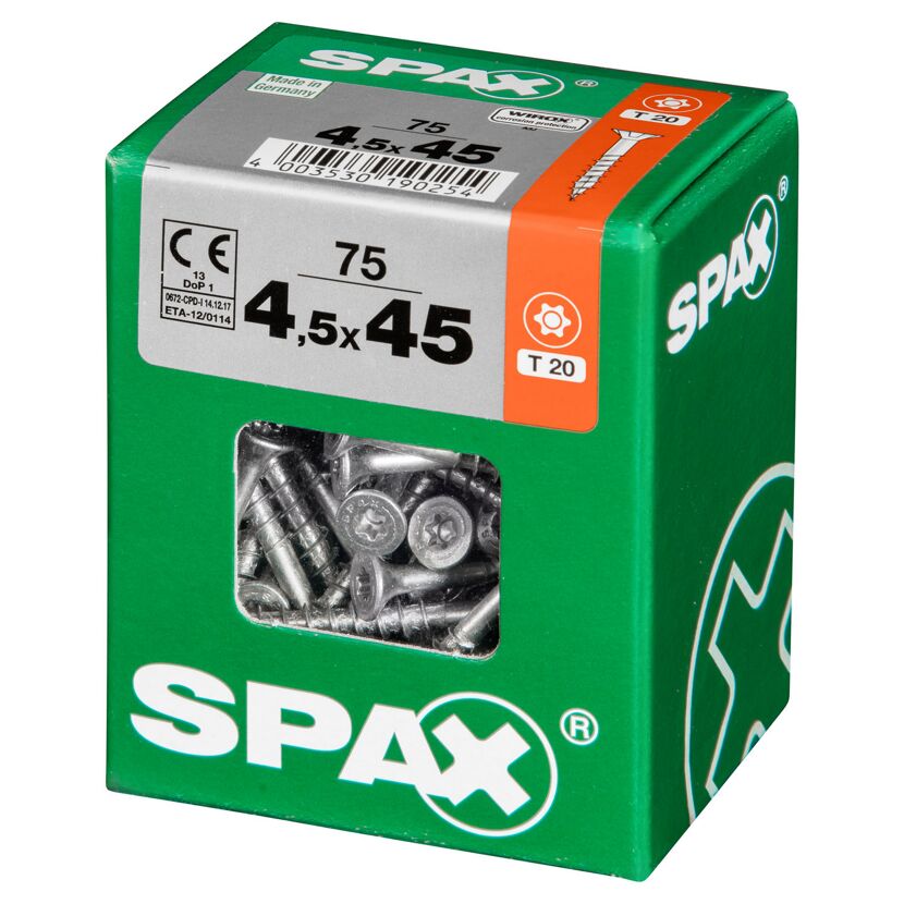 Senkkopfschrauben T-Star Ø 4,5 x 45 mm 75 Stück