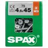 Senkkopfschrauben T-Star Ø 4,5 x 45 mm 75 Stück