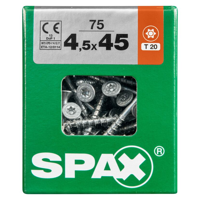 Senkkopfschrauben T-Star Ø 4,5 x 45 mm 75 Stück