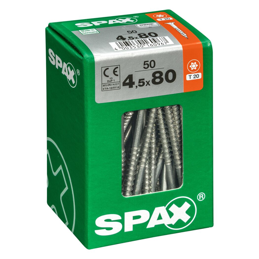 Senkkopfschrauben T-Star Ø 4,5 x 80 mm 50 Stück