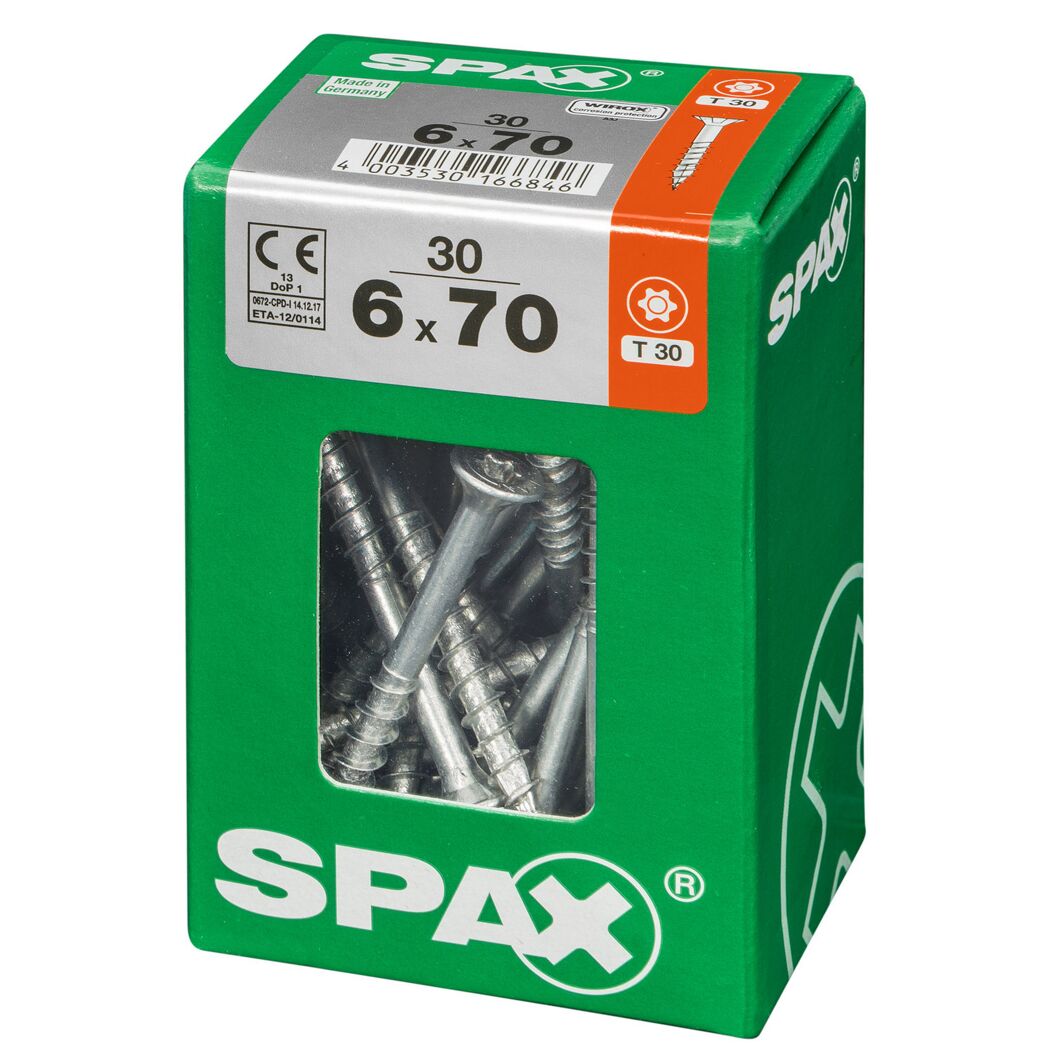 Senkkopfschrauben T-Star Ø 6 x 70 mm 30 Stück
