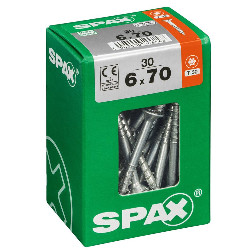 Senkkopfschrauben T-Star Ø 6 x 70 mm 30 Stück