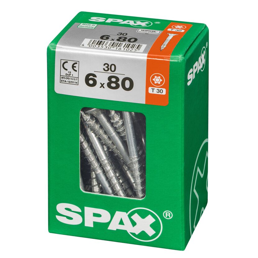 Senkkopfschrauben T-Star Ø 6 x 80 mm 30 Stück