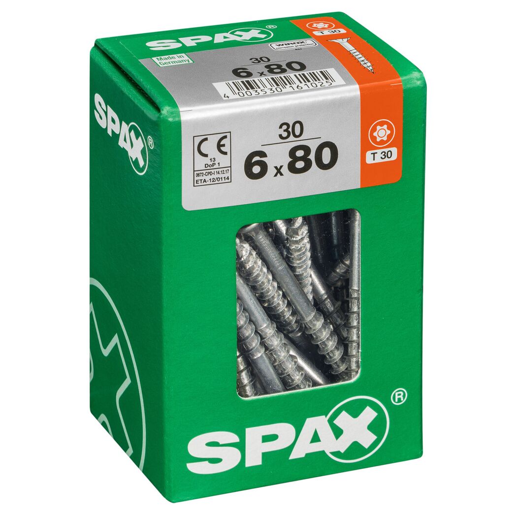 Senkkopfschrauben T-Star Ø 6 x 80 mm 30 Stück