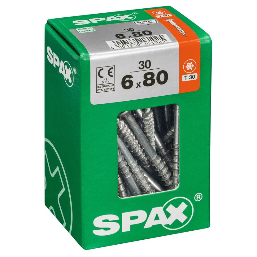 Senkkopfschrauben T-Star Ø 6 x 80 mm 30 Stück
