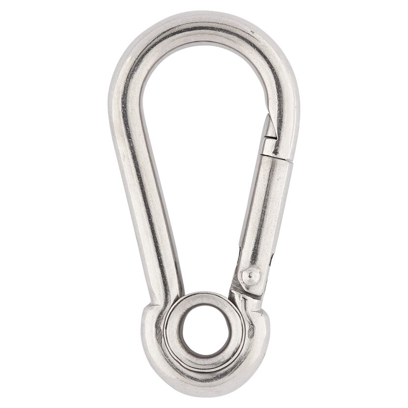 Karabinerhaken Edelstahl A4 geschlossen Ø 6 x 60 mm