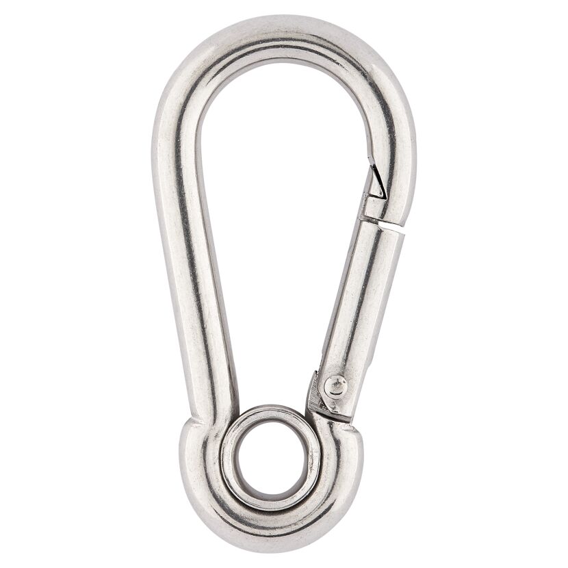 Karabinerhaken Edelstahl A4 geschlossen Ø 7 x 70 mm