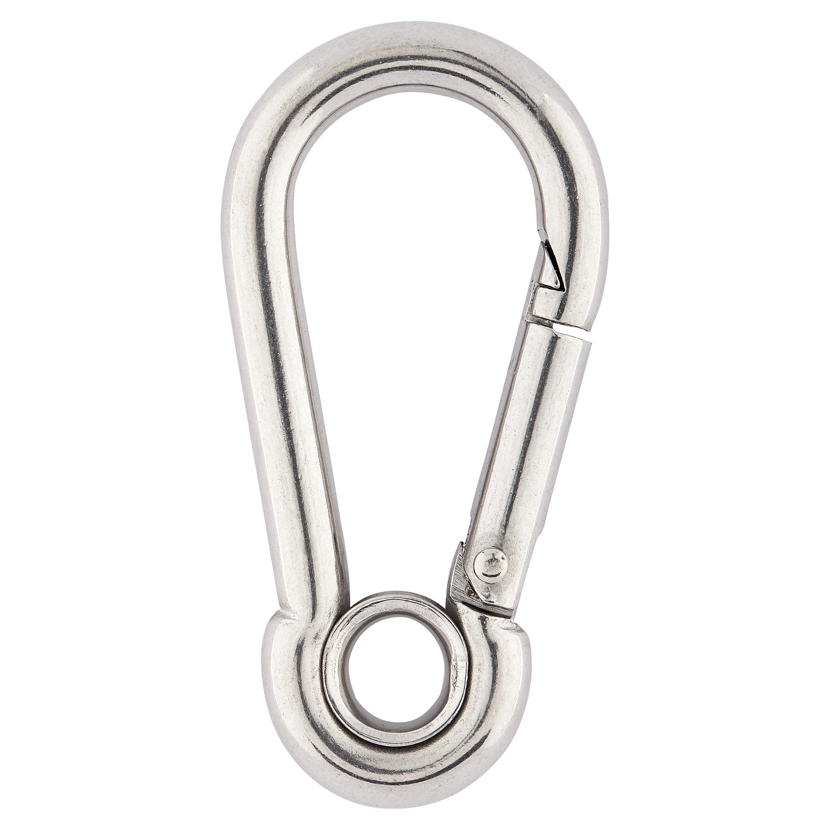 Karabinerhaken Edelstahl A4 geschlossen Ø 7 x 70 mm