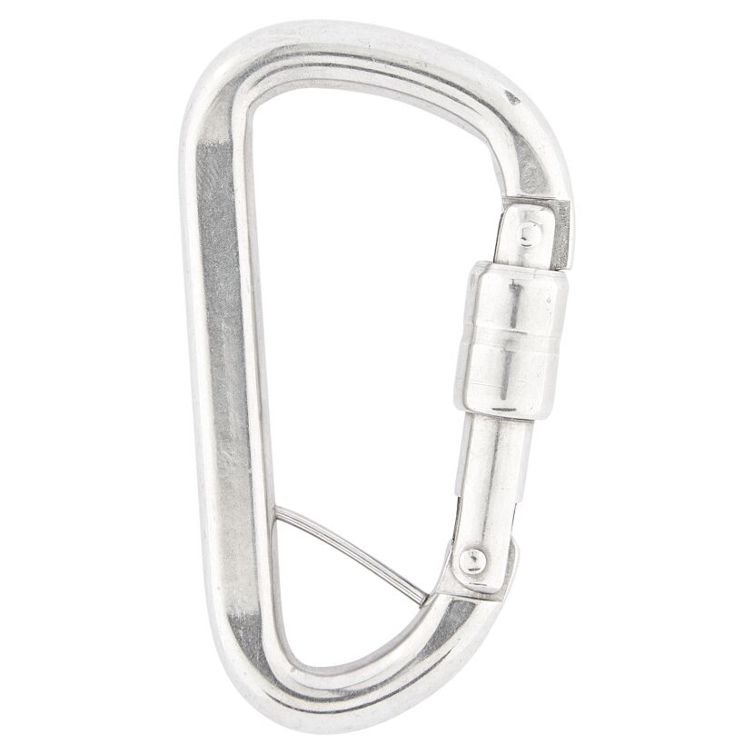 Karabinerhaken mit Sicherung aus Edelstahl