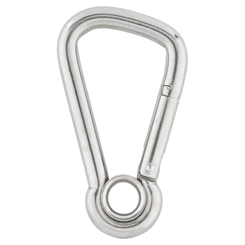 Karabinerhaken asymmetrisch Edelstahl A4 Ø 10 x 100 mm