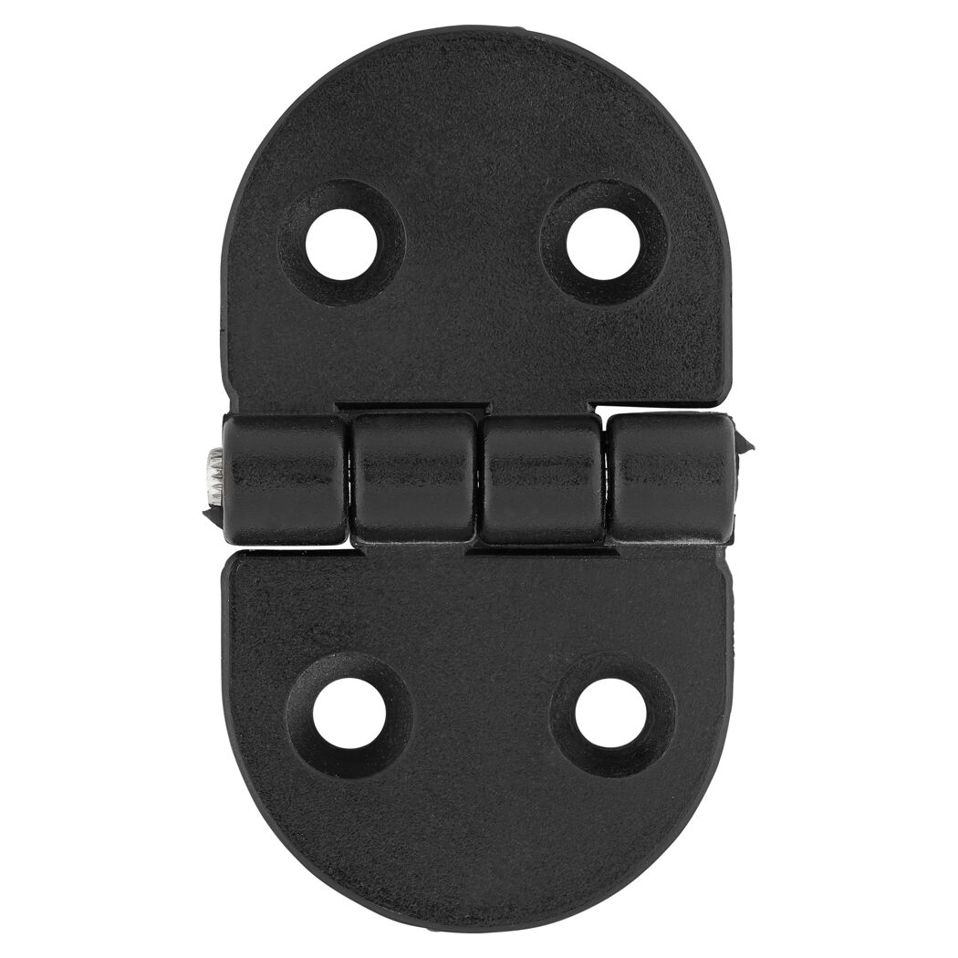 Scharnier Kunststoff schwarz 75 x 40 mm