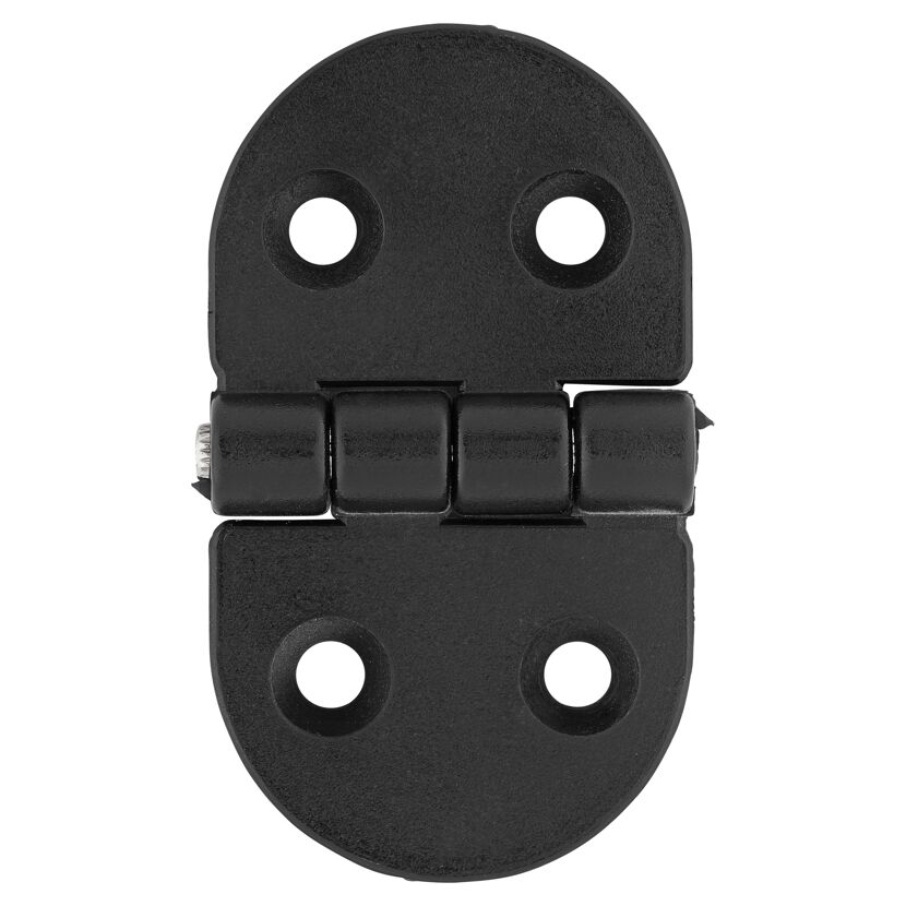 Scharnier Kunststoff schwarz 75 x 40 mm